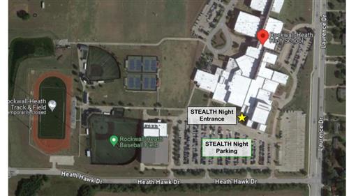 Parking and Entrance for STEALTH Night